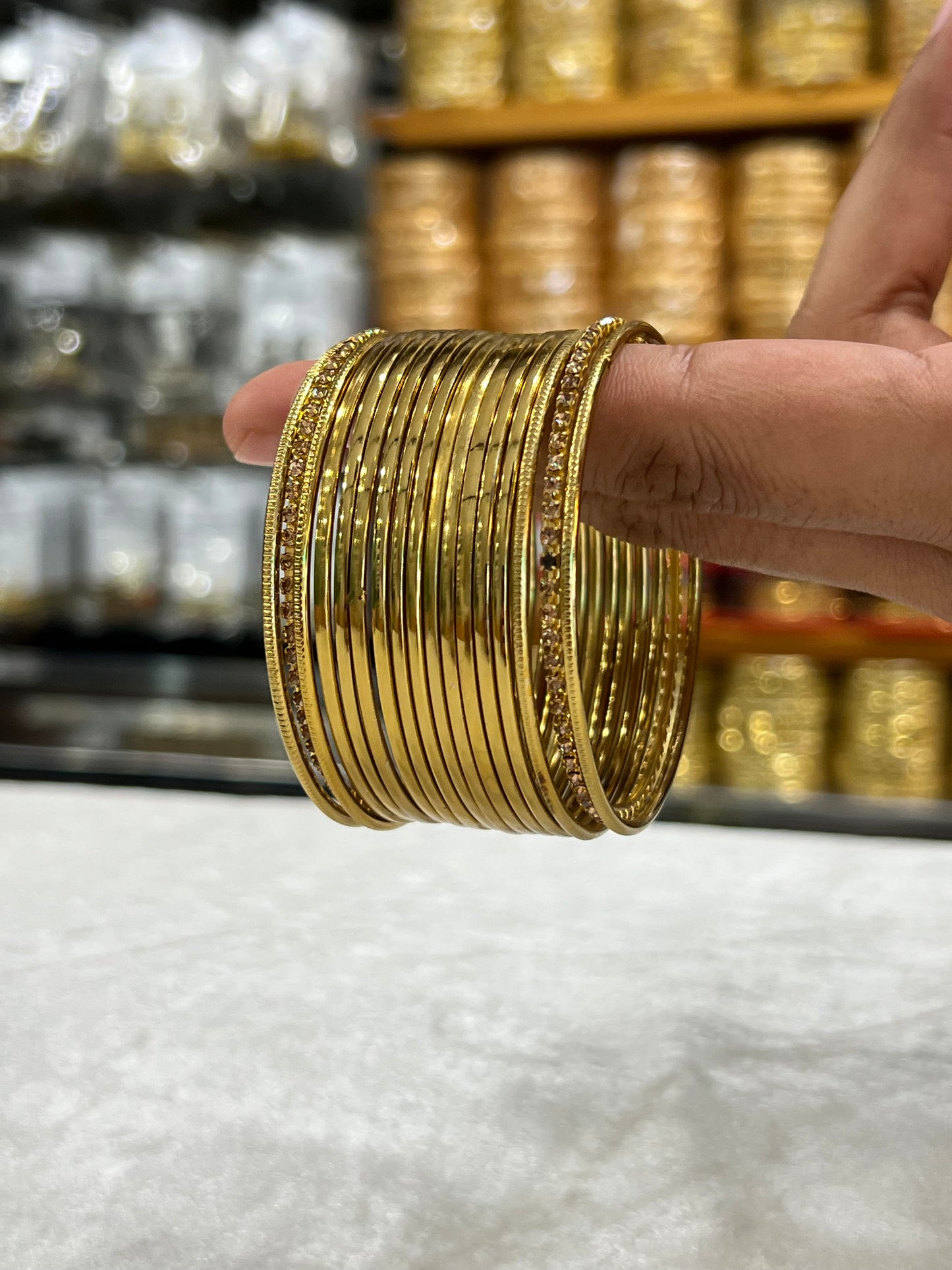 Golden Radiance Bangles Set