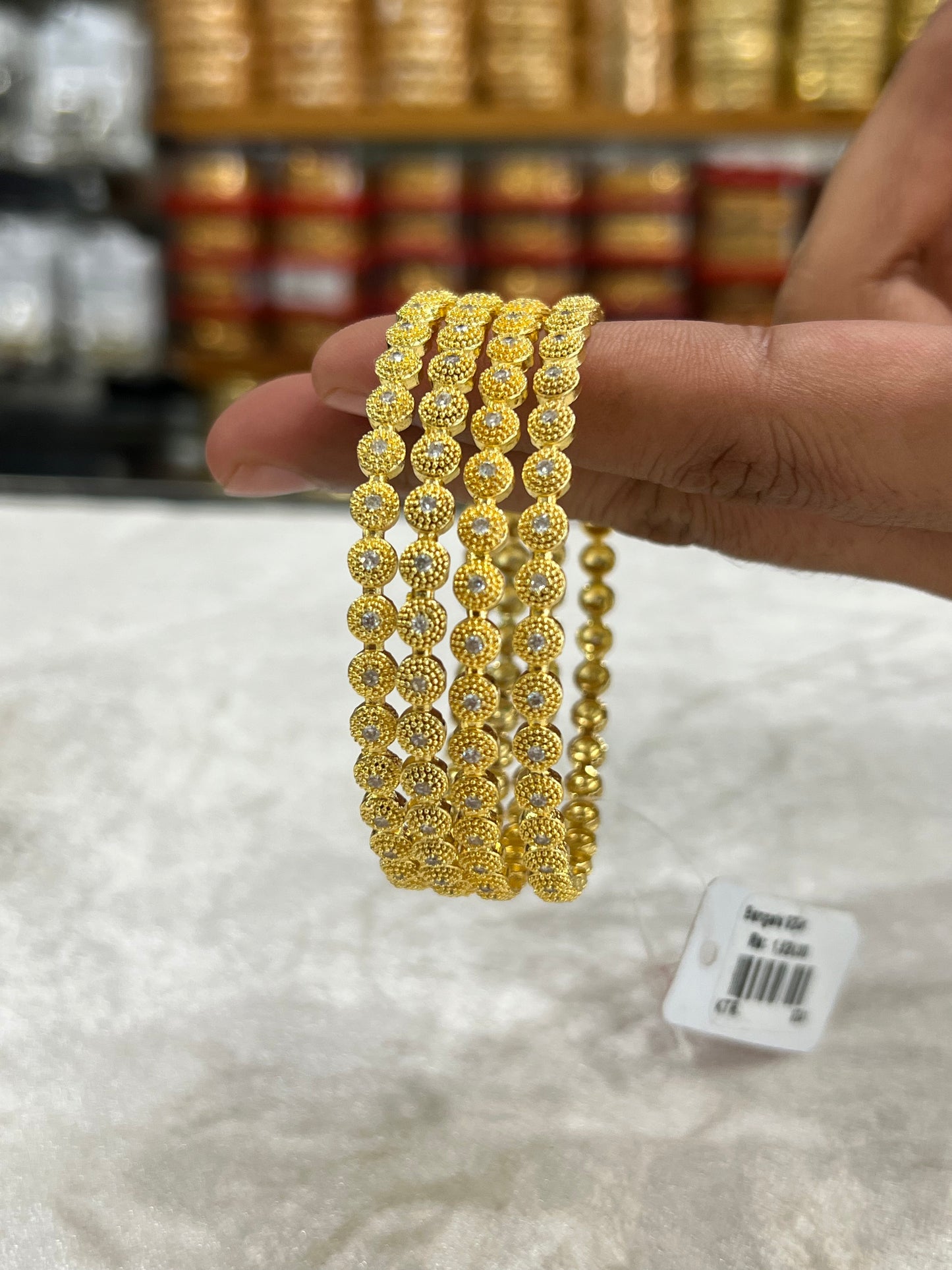 1 Carat Stone-Studded Bangles
